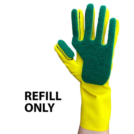 Popular Life Kleen Mitt Glove Refill, Medium Grade Scouring Pad, Green, Left Hand PL-MS-KMGG-7-LHRF-36
